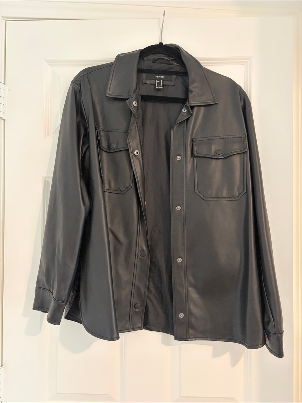 FOREVER 21 Black Faux Leather Jacket